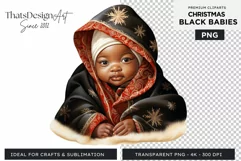 Christmas Afro Black babies PNG Clipart, sublimation Product Image 1