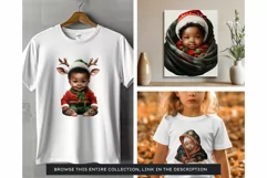 Christmas Afro Black babies PNG Clipart, sublimation Product Image 3