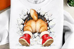 Christmas Airedale Dog Santa Front Back Product Image 3