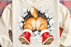Christmas Airedale Dog Santa Front Back Product Image 5