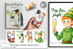 Digital Paper Christmas Alcohol Humor Quotes Product Image 1