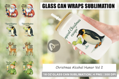 Glass Can Christmas Alcohol Humor Quotes Product Image 1