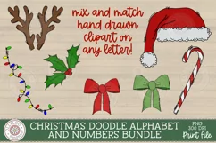Hand drawn Christmas doodle Clipart for sublimation preview