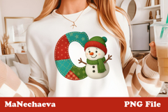 Christmas Patchwork Snowman Alphabet Bundle | Cute Holiday Product Image 4