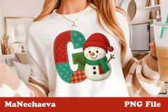 Christmas Patchwork Snowman Alphabet Bundle | Cute Holiday Product Image 8