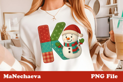 Christmas Patchwork Snowman Alphabet Bundle | Cute Holiday Product Image 12