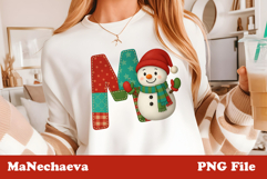 Christmas Patchwork Snowman Alphabet Bundle | Cute Holiday Product Image 14