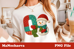 Christmas Patchwork Snowman Alphabet Bundle | Cute Holiday Product Image 18