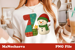 Christmas Patchwork Snowman Alphabet Bundle | Cute Holiday Product Image 27