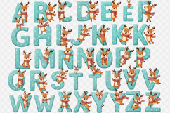 Christmas Alphabet Reindeer | Alphabet sublimation Product Image 2