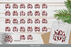 Christmas Alphabet Split with Plaid Design Product Image 2