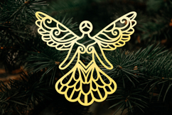 Decorative Angel Ornament Laser Cut SVG Product Image 1