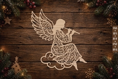 Christmas Angel Laser Cut SVG Product Image 1