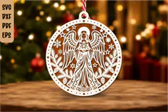 Christmas Angel Ornament SVG Cut File Product Image 1