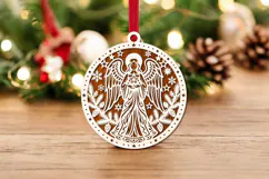 Christmas Angel Ornament SVG Cut File Product Image 3