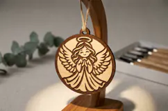 Christmas Angel Ornament SVG File, Laser Cut Design Product Image 2