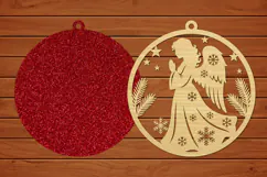 Christmas Angel Ornament SVG-Laser Cut File Product Image 2