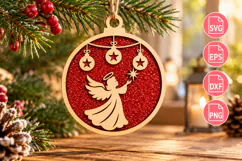 Christmas Angel SVG Laser Cut Product Image 2