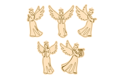 Christmas Angels Ornaments Laser Cut Designs Product Image 2