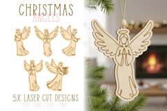 Christmas Angels Ornaments Laser Cut Designs Product Image 1
