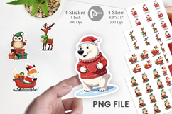 Christmas Animals Sticker Product Image 1