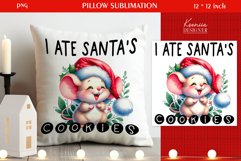 Funny Animal|Christmas Quotes Pillow Sublimation Product Image 1