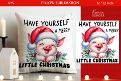 Funny Animal|Christmas Quotes Pillow Sublimation Product Image 1