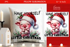 Funny Animal|Christmas Quotes Pillow Sublimation Product Image 1
