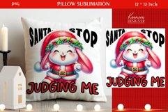 Funny Animal|Christmas Quotes Pillow Sublimation Product Image 1