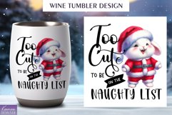 Santa Animal|Funny Quotes|Wine Tumbler Design Product Image 1