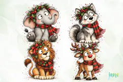 Christmas Animal Clipart Product Image 1