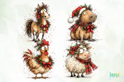 Christmas Animal Clipart Product Image 1
