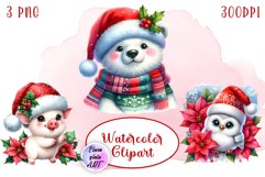 Merry christmas Sublimation - animal clipart Product Image 1