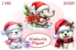 Merry christmas Sublimation - animal clipart Product Image 1