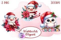 Merry christmas Sublimation - animal clipart Product Image 1
