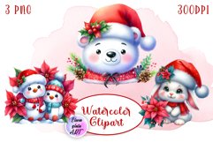 Merry christmas Sublimation - animal clipart Product Image 1