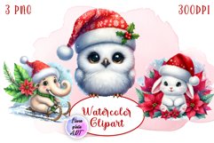 Merry christmas Sublimation - animal clipart Product Image 1