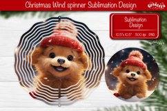 Round Christmas wind spinner Cute Animals Sublimation Puppy Product Image 1