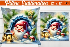 Pillow sublimation | Christmas Animals | Gnome Product Image 1