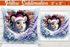 Pillow sublimation | Christmas Animals | Mouse Product Image 1