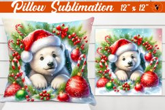 Pillow sublimation | Christmas Animals | Hedgehog Product Image 1