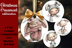 Christmas animal Ornament PNG Sublimation Design Product Image 1