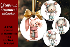 Christmas animal Ornament PNG Sublimation Design Product Image 1