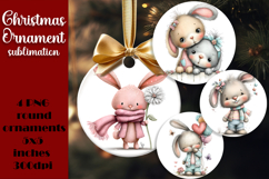 Christmas animal Ornament PNG Sublimation Design Product Image 1