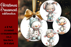 Christmas animal Ornament PNG Sublimation Design Product Image 1