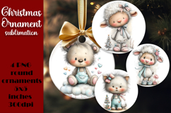 Christmas animal Ornament PNG Sublimation Design Product Image 1