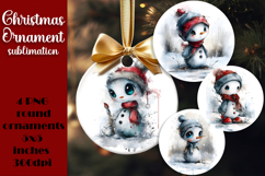 Christmas animal Ornament PNG Sublimation Design Product Image 1
