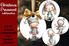 Christmas animal Ornament PNG Sublimation Design Product Image 1