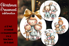 Christmas animal Ornament PNG Sublimation Design Product Image 1
