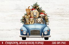 Christmas Animal Safari Clipart, Christmas Animal PNG Product Image 1